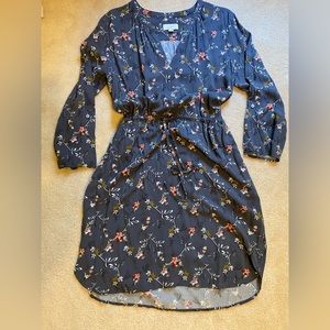 Loft outlet fall tie-waist rayon dress